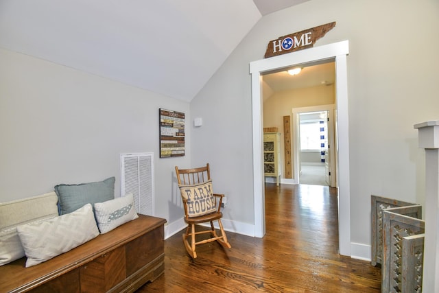 2914 Chasepointe Pl, Columbia, TN 38401 - sitting room featuring wood finished floors, lofted ceiling, and baseboards