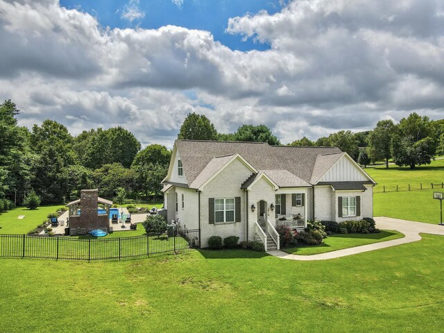 2914 Chasepointe Pl, Columbia, TN 38401 - view of front facade with brick siding and board and batten siding