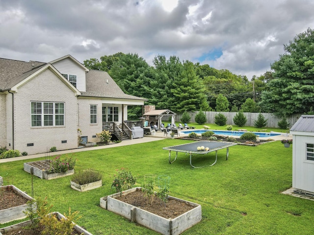 2914 Chasepointe Pl, Columbia, TN 38401 - view of yard with a gazebo, a vegetable garden, and a patio