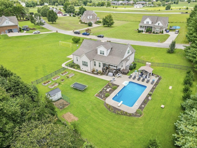 2914 Chasepointe Pl, Columbia, TN 38401 - aerial view of property and surrounding area featuring a pool