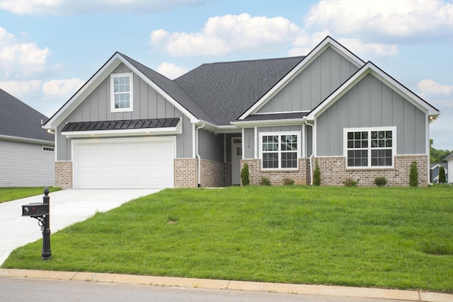 324 Fieldstone Ln, Springfield, TN 37172 - craftsman house featuring board and batten siding, concrete driveway, brick siding, and a front yard