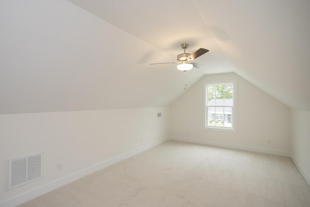 324 Fieldstone Ln, Springfield, TN 37172 - additional living space featuring lofted ceiling, light colored carpet, baseboards, and ceiling fan