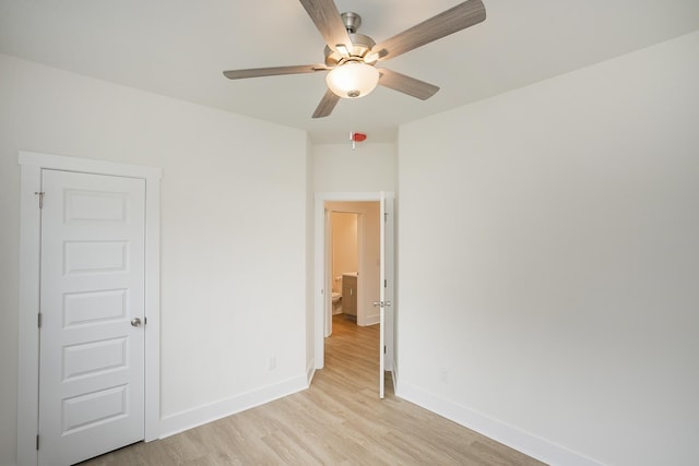 324 Fieldstone Ln, Springfield, TN 37172 - unfurnished room featuring light wood-type flooring, baseboards, and ceiling fan