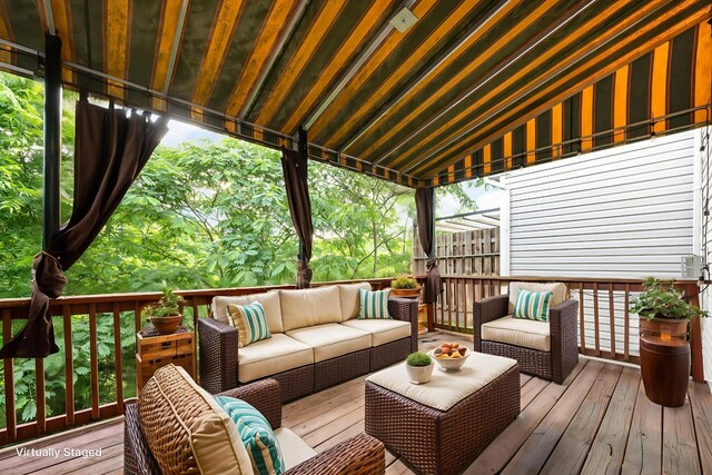 443 Lazy Creek Ln, Nashville, TN 37211 - wooden deck with outdoor lounge area