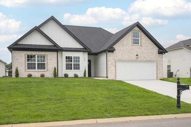 302 Fieldstone Ln, Springfield, TN 37172 - view of front of house with board and batten siding, brick siding, driveway, and a front yard