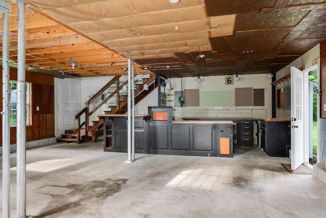 207 Cumberland Cir, Nashville, TN 37214 - below grade area with stairway and healthy amount of natural light