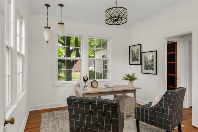 207 Cumberland Cir, Nashville, TN 37214 - office featuring healthy amount of natural light, crown molding, wood finished floors, and baseboards