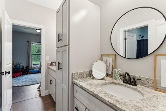 468 Olin Bean Rd, Red Boiling Springs, TN 37150 - full bathroom featuring vanity, wood finished floors, and ensuite bath