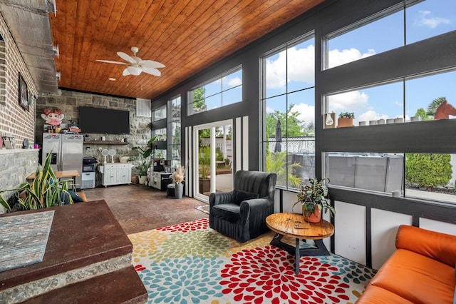 304 Hank Aaron Cv, La Vergne, TN 37086 - sunroom with wooden ceiling and a towering ceiling