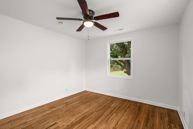 2607 Mashburn Ct, Nashville, TN 37210 - spare room featuring wood finished floors, baseboards, and ceiling fan