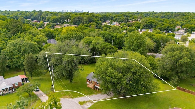 2607 Mashburn Ct, Nashville, TN 37210 - aerial overview of property's location with property boundaries highlighted and a heavily wooded area