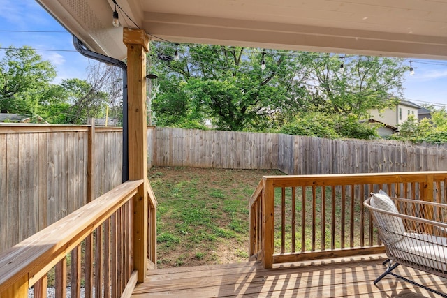 423A American Rd, Nashville, TN 37209 - wooden terrace featuring a fenced backyard