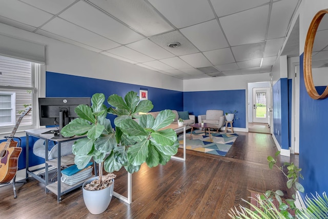 1049 E Trinity Ln, Nashville, TN 37216 - misc room featuring wood finished floors, a paneled ceiling, and baseboards
