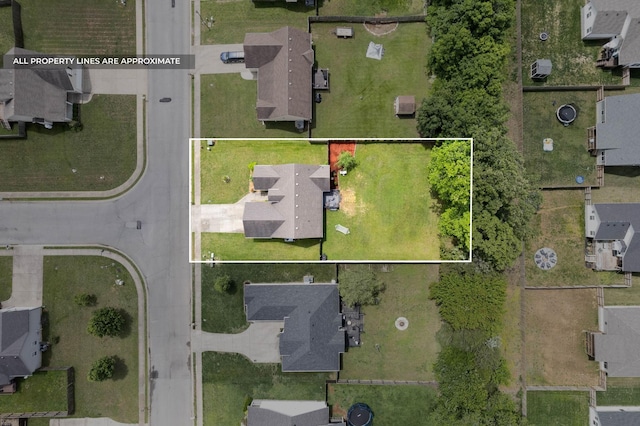 1052 Freedom Dr, Clarksville, TN 37042 - aerial perspective of suburban area featuring property boundaries highlighted