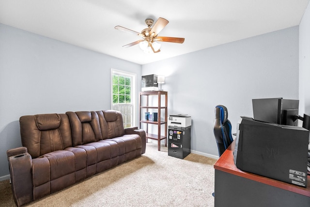 1052 Freedom Dr, Clarksville, TN 37042 - carpeted office space featuring ceiling fan and baseboards
