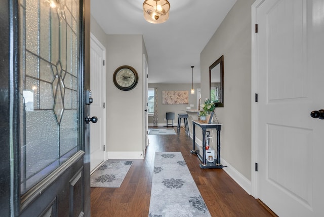 3555 Neena Ct, Clarksville, TN 37042 - foyer featuring dark wood finished floors and baseboards
