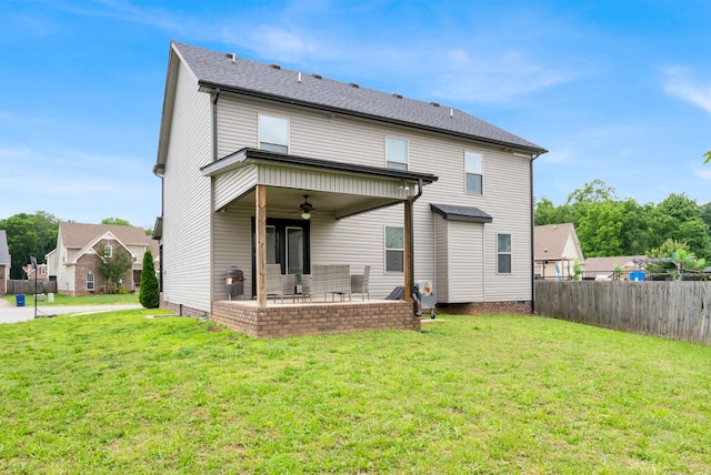 3555 Neena Ct, Clarksville, TN 37042 - back of property featuring ceiling fan and a patio area