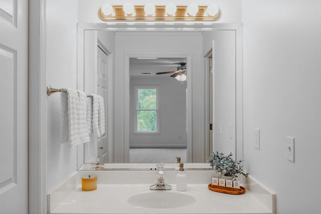 8560 Coopertown Rd, Joelton, TN 37080 - bathroom with vanity and a ceiling fan