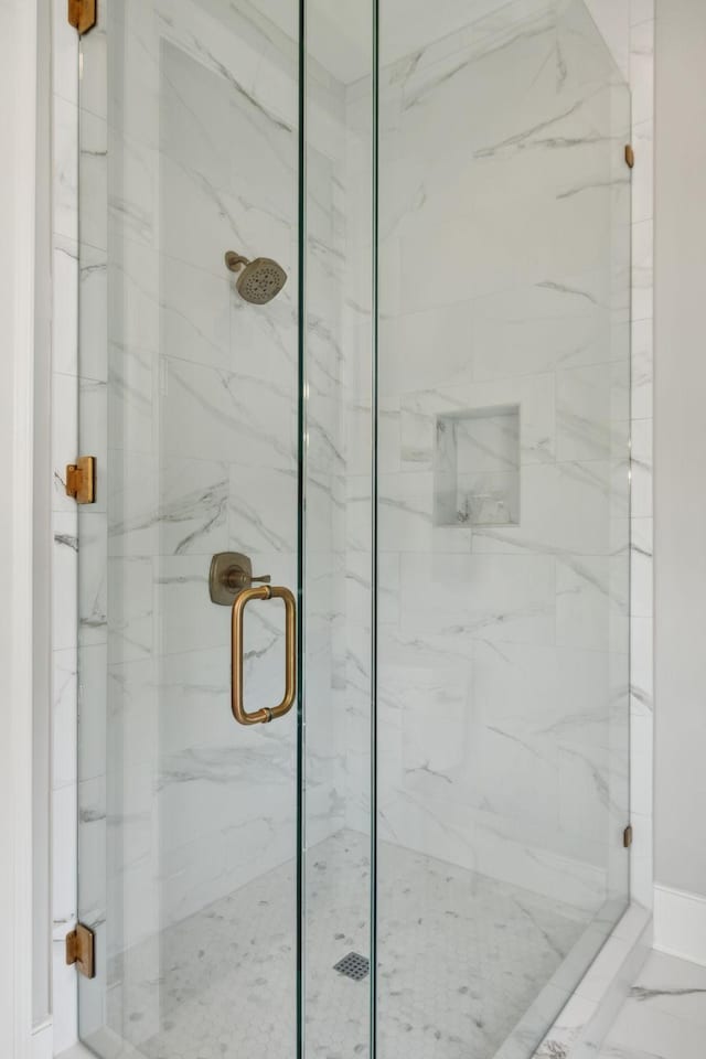 8118 Heirloom Blvd, College Grove, TN 37046 - bathroom with a marble finish shower