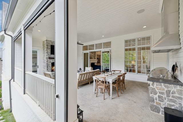 8118 Heirloom Blvd, College Grove, TN 37046 - view of patio with area for grilling and outdoor dining space