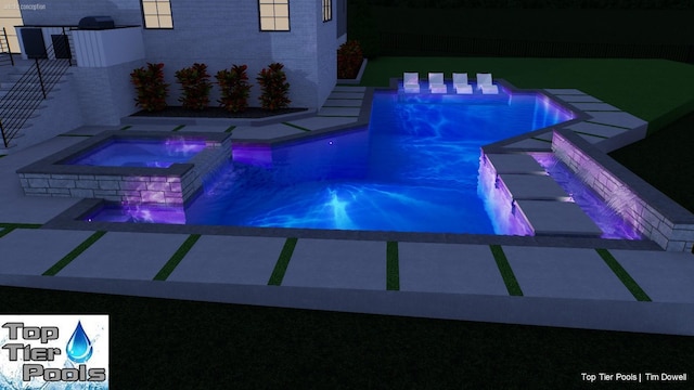 8118 Heirloom Blvd, College Grove, TN 37046 - view of pool with a pool with connected hot tub