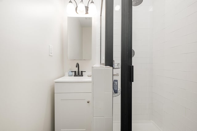106 Aaron Dr, Burns, TN 37029 - full bathroom featuring a stall shower and vanity