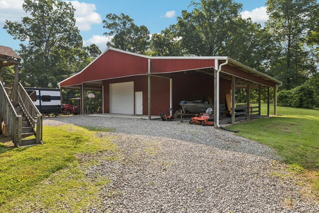 345 Big Spring Hollow Rd, Pulaski, TN 38478 - view of pole building featuring a yard and gravel driveway