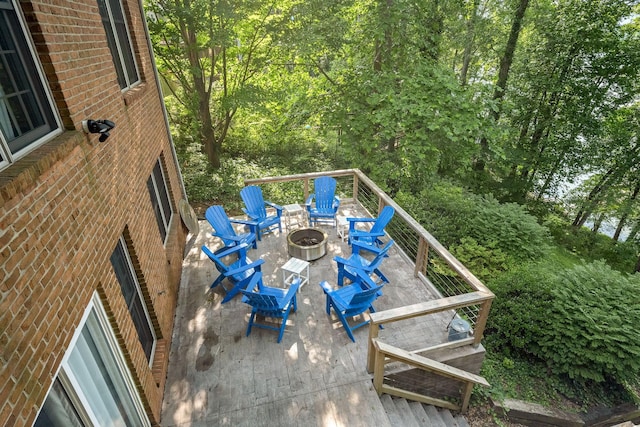 208 Loop Dr, Winchester, TN 37398 - view of patio / terrace with a fire pit