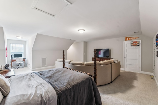 2037 Flowing Creek Dr, Franklin, TN 37064 - bedroom featuring lofted ceiling, carpet flooring, baseboards, and attic access