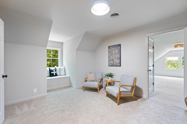 4900 Chesterfield Dr, Murfreesboro, TN 37127 - sitting room featuring vaulted ceiling, carpet, and baseboards