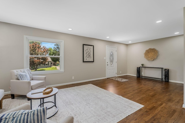 209 Franklin Park, Winchester, TN 37398 - living area featuring dark wood-style flooring and recessed lighting