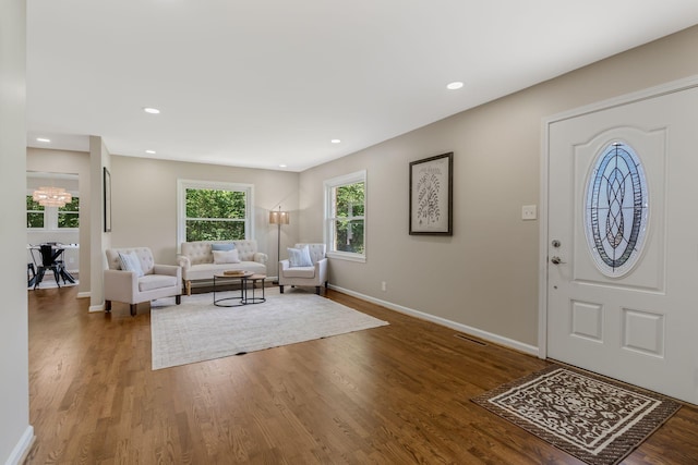 209 Franklin Park, Winchester, TN 37398 - entryway featuring wood finished floors and recessed lighting