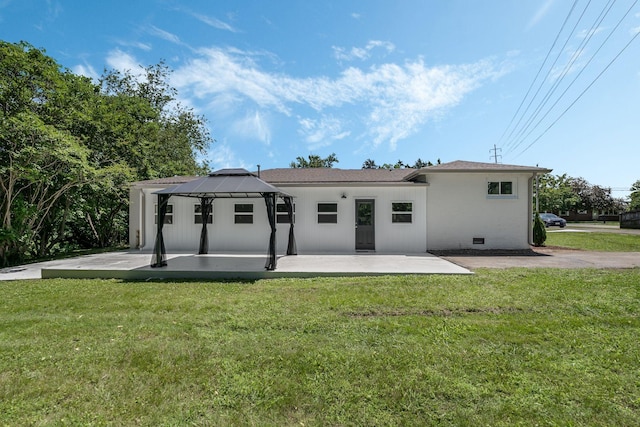 209 Franklin Park, Winchester, TN 37398 - rear view of house with a gazebo, a yard, and a patio area