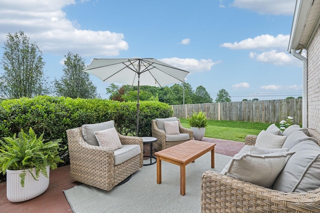 3065 Sakari Cir, Spring Hill, TN 37174 - fenced backyard featuring an outdoor living space and a patio area