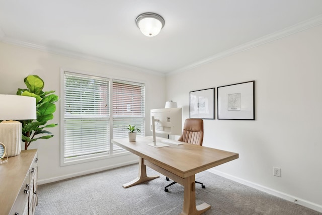 3065 Sakari Cir, Spring Hill, TN 37174 - office featuring baseboards, crown molding, and light colored carpet