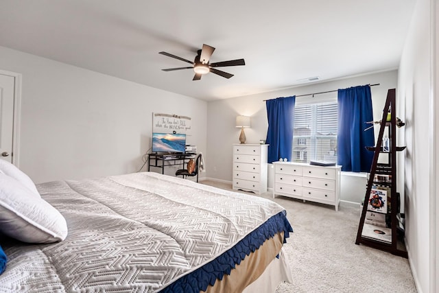 8024 Craighead Dr, Lebanon, TN 37087 - carpeted bedroom with ceiling fan and baseboards