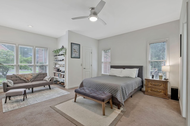 317 Ketch Cv, Hermitage, TN 37076 - bedroom featuring light carpet and a ceiling fan
