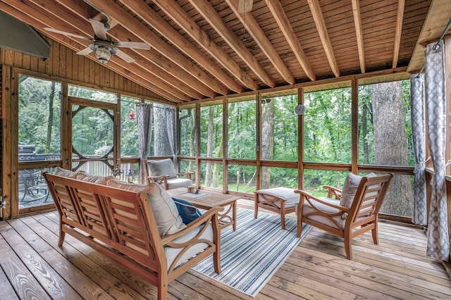 317 Ketch Cv, Hermitage, TN 37076 - sunroom / solarium with a ceiling fan and lofted ceiling