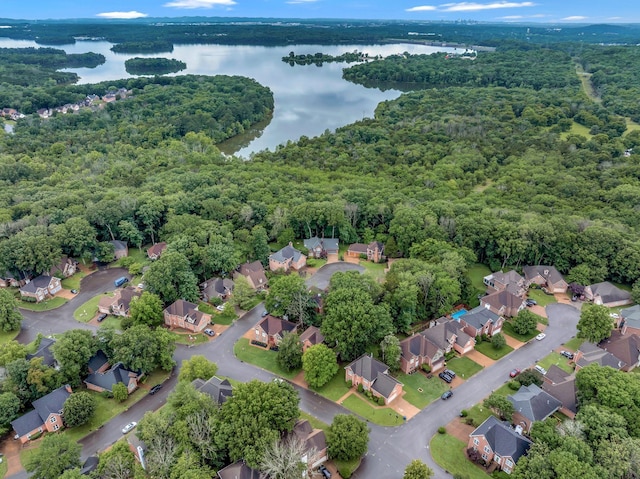 317 Ketch Cv, Hermitage, TN 37076 - aerial view of property's location with a forest, a nearby body of water, and nearby suburban area