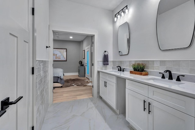 2670 Morgan Rd, Joelton, TN 37080 - ensuite bathroom with double vanity and marble finish floors