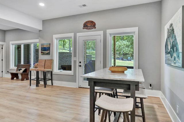 2670 Morgan Rd, Joelton, TN 37080 - dining space featuring light wood finished floors, recessed lighting, and baseboards