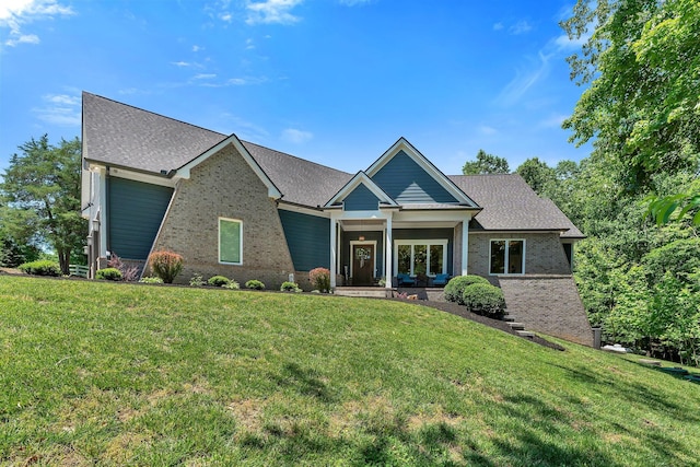 2670 Morgan Rd, Joelton, TN 37080 - view of front of property featuring brick siding, a front yard, and roof with shingles