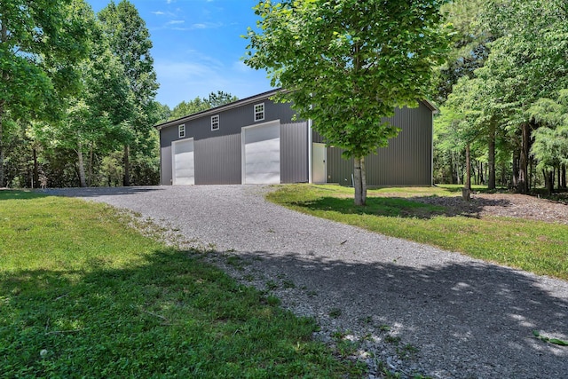 2670 Morgan Rd, Joelton, TN 37080 - detached garage with gravel driveway