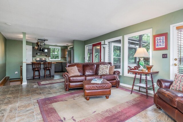 192 Askin Ln, Baxter, TN 38544 - living room with stone finish floors and baseboards