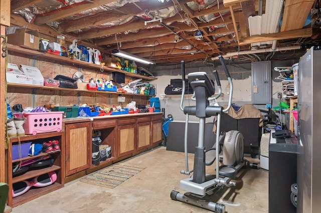 1310 Tabitha Dr, Hixson, TN 37343 - unfinished below grade area with electric panel