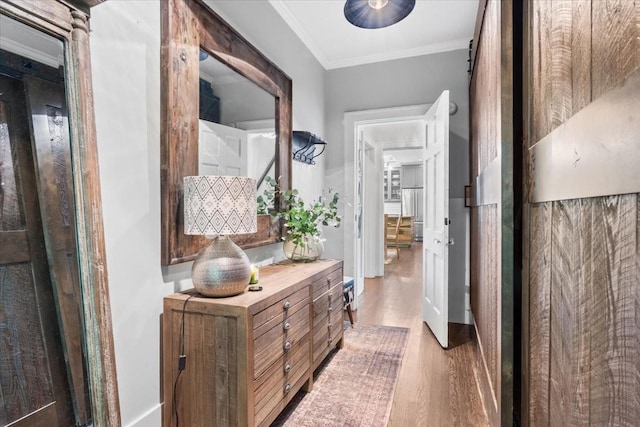 5400 Hillsboro Pike, Nashville, TN 37215 - hall featuring wood finished floors and ornamental molding