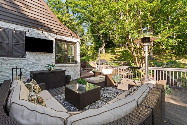 5400 Hillsboro Pike, Nashville, TN 37215 - wooden terrace with an outdoor hangout area