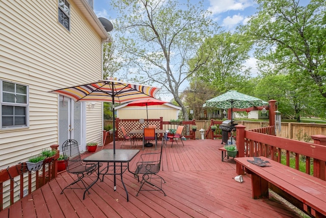 1113 Jacksons Valley Rd, Hermitage, TN 37076 - deck featuring outdoor dining space and a grill