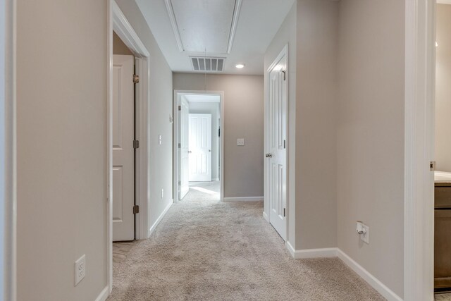 221 Kinsale Dr, Spring Hill, TN 37174 - hallway with attic access, carpet, and baseboards