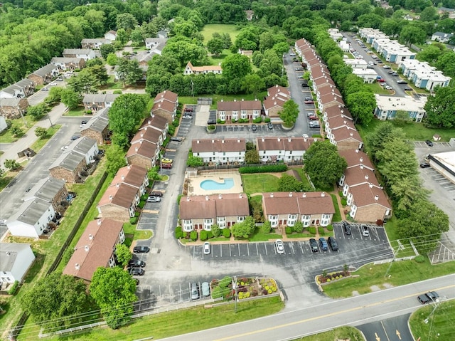250 Sanders Ferry Rd Unit 65, Hendersonville, TN 37075 - aerial overview of property's location featuring a pool and nearby suburban area